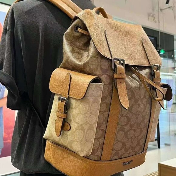 NWT Coach Hudson Backpack In Colorblock Signature Canvas CR335 - Picture 5 of 12